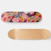 Floral Pink Pattern Persoonlijk Skateboard (Horizontaal)