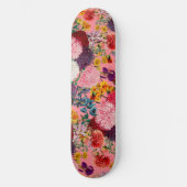 Floral Pink Pattern Persoonlijk Skateboard (Voorkant)