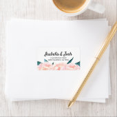 Floral Pink Peach Pony return address labels (Insitu)