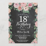 Floral Pink Peonies 18th Birthday Chalkboard Kaart<br><div class="desc">Floral Pink Peonies 18th Birthday Chalkboard Invitation for Women. Waterverf Floral Flower. Elegant roze en Peony Flowers. Volwassen verjaardag. Chalkboard Achtergrond. Zwart-wit. 13e 15e 16e 18e 21e 30e 40e 50e 60e 70e 90e 100e, Alle leeftijden. Voor verdere aanpassing, te klikken gelieve de knoop "van de Aanpassing het"en ons ontwerphulpmiddel te...</div>