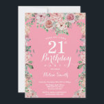 Floral Pink Peonies 21st Birthday Invitation Kaart<br><div class="desc">Floral Pink Peonies 21e verjaardag Uitnodiging voor vrouwen. Waterverf Floral Flower. Elegant roze en Peony Flowers. Volwassen verjaardag. Roze achtergrond. 13e 15e 16e 18e 21e 30e 40e 50e 60e 70e 90e 100e, Alle leeftijden. Voor verdere aanpassing, te klikken gelieve de knoop "van de Aanpassing het"en ons ontwerphulpmiddel te gebruiken om...</div>