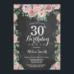Floral Pink Peonies 30th Birthday Chalkboard Kaart<br><div class="desc">Floral Pink Peonies 30th Birthday Chalkboard Invitation for Women. Waterverf Floral Flower. Elegant roze en Peony Flowers. Volwassen verjaardag. Chalkboard Achtergrond. Zwart-wit. 13e 15e 16e 18e 21e 30e 40e 50e 60e 70e 90e 100e, Alle leeftijden. Voor verdere aanpassing, te klikken gelieve de knoop "van de Aanpassing het"en ons ontwerphulpmiddel te...</div>