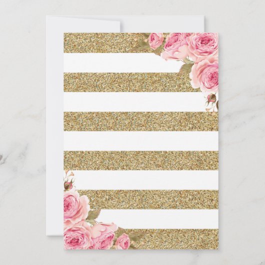 Floral Pink Peonies Moederdag Brunch Uitnodiging (Achterkant)