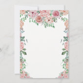 Floral Pink Peonies Moederdag Brunch Uitnodiging (Achterkant)