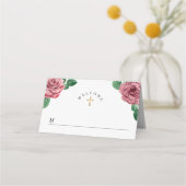 Floral Pink Peonies Religious First Community Plaatskaartje (Voorkant)