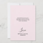 Floral Pink Peony Botanische Foto Elegant Bedankkaart (Achterkant)