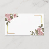 Floral Pink Peony Flower Summer Wedparty Plaatskaartje (Voorkant)