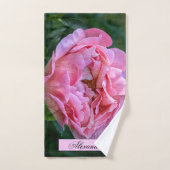 Floral Pink Peony Fotografie Bad Handdoek (Handdoek)