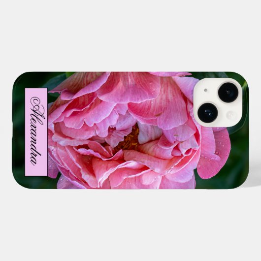 Floral Pink Peony Fotografie Case-Mate iPhone Case (Achterkant (horizontaal))