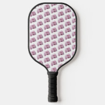 Floral Pink Peony Pickleball Paddle
