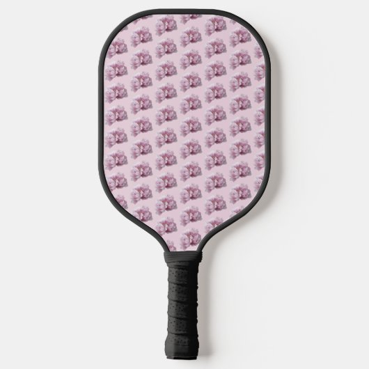 Floral Pink Peony Pickleball Paddle (Achterkant)