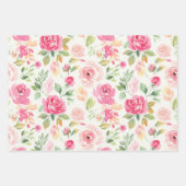 Floral Pink Peony Wrap For MothersDay, Gift Etc. Inpakpapier Vel (Voorkant 2)