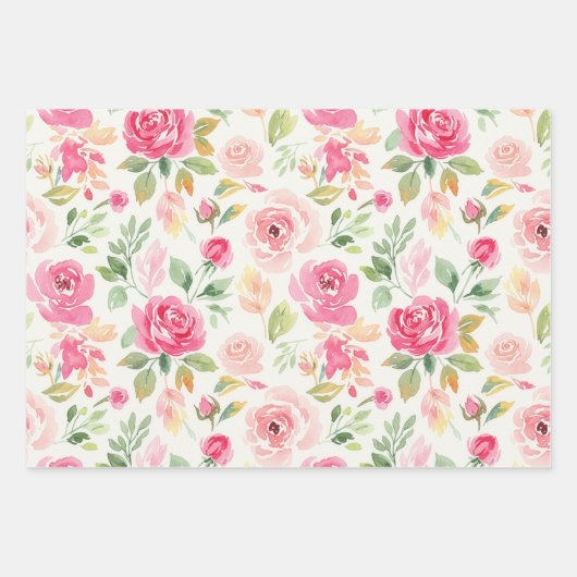 Floral Pink Peony Wrap For MothersDay, Gift Etc. Inpakpapier Vel (Voorkant)