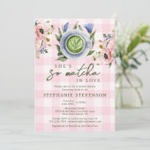 Floral Pink Perfect Matcha Thema Vrijgezellenfeest Kaart (Staand voorkant)