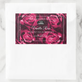 Floral Pink Product Labels Roos Flowers met Logo (Tas)