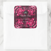 Floral Pink Product Labels Roos Flowers met Logo (Tas)