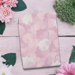 Floral Pink Rose Monogrammed iPad Cover iPad Air Cover<br><div class="desc">Voeg uw initiaal toe aan deze  roze floral smart cover. Ontwerp geïnspireerd door de prachtige roze rozen die in mijn tuin bloeien.</div>