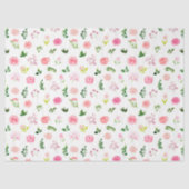 Floral Pink Roses with Foliage Tissuepapier (Voorkant)