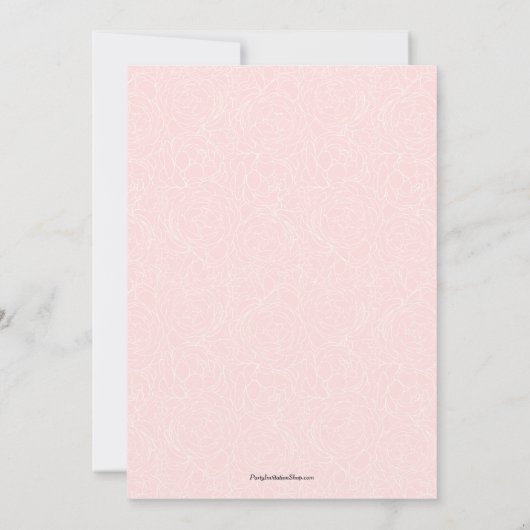 Floral Pink Save The Date (Achterkant)