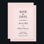 Floral Pink Save The Date<br><div class="desc">Een wit roze overzichtspatroon op een roze (of om het even welke kleur) achtergrond,  deze sparen de datumkaarten zijn perfect voor uw bruiloft of een andere gelegenheid. Als je van dikker papier houdt,  gebruik je het Mattepapier of voor een schijnvertoning,  het Pearl Shimmer papier. Punten in onze winkel koppelen.</div>