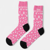 Floral Pink Sokken (Links)