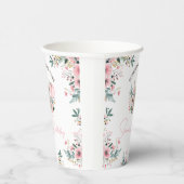 Floral Pink Some Bunny wordt een 1e verjaardag Papieren Bekers (Rechts)