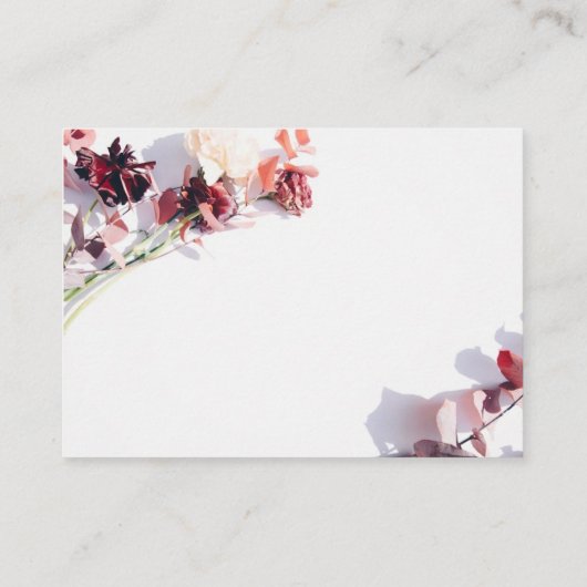 Floral Pink Visitekaartje (Achterkant)