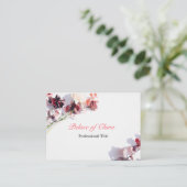 Floral Pink Visitekaartje (Staand voorkant)