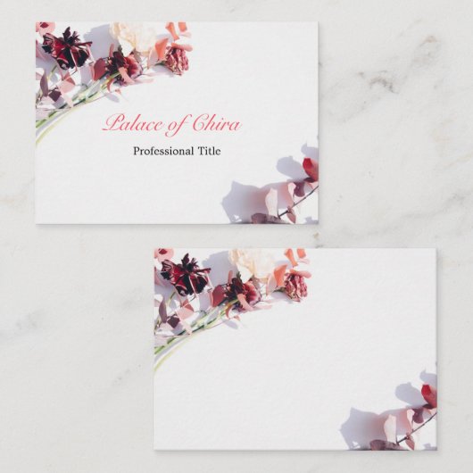 Floral Pink Visitekaartje (Voorkant / Achterkant)
