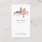 Floral Pink Visitekaartje (Voorkant)
