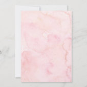 floral pink watercolor baby shower tea coquette kaart (Achterkant)