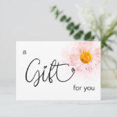 *~* Floral Pink Waterverf Daisy Heart Minimalist (Staand voorkant)