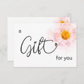 *~* Floral Pink Waterverf Daisy Heart Minimalist (Voorkant / Achterkant)