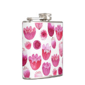 Floral Pink Waterverf Heupfles (Rechts)