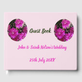 Floral Pink Wedding Gastenboek (Voorkant)