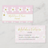 Floral Pink White Daisy Florist Professional Visitekaartje (Voorkant / Achterkant)