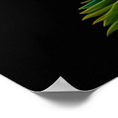 Floral Pink Yellow Botanical Illustratie Poster (Hoek)