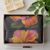 Floral Pink Yellow Botanical Illustratie Small Tissuepapier (Geschenk)