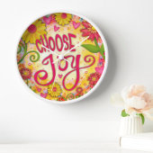 Floral Pink Yellow Kies voor Joy Quote Inspirvity