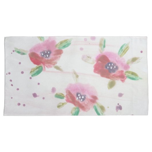 Floral Pinks Kussensloop (Voorkant-Rechts)