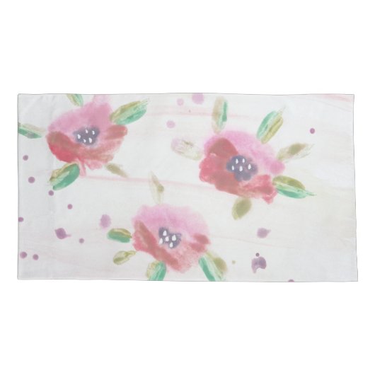 Floral Pinks Kussensloop (Achterkant-Links)