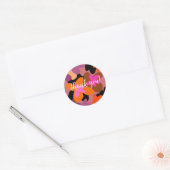 Floral pinky ronde sticker (Envelop)