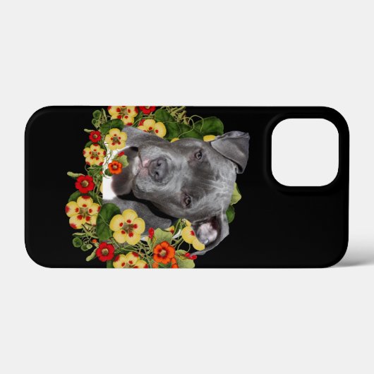 Floral pitbull mama Case-Mate iPhone case (Achterkant (horizontaal))