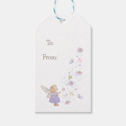 Floral Pixie Gift Labels Cadeaulabel (Voorkant)