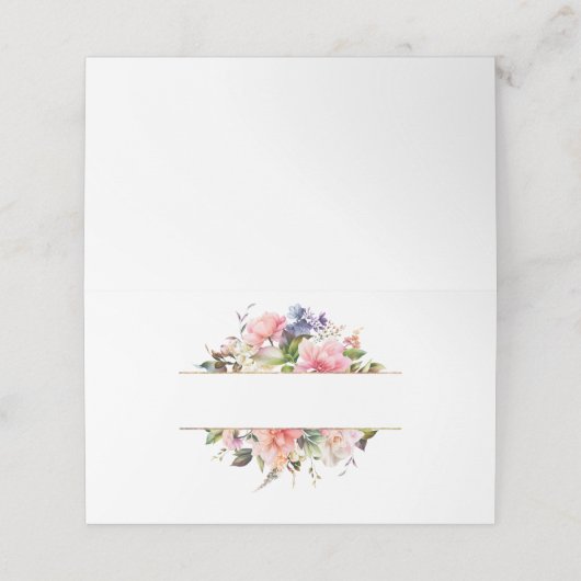 Floral Plaatskaartje (Buitenkant ongevouwen)