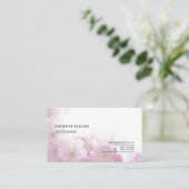Floral Plain Professional Minimalist Feminine Visitekaartje (Staand voorkant)