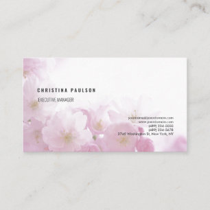 Floral Plain Professional Minimalist Feminine Visitekaartje