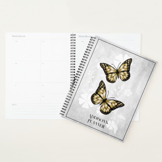 Floral Planner Gold Butterfly (Display)