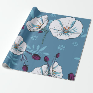 Floral plant botanical seamless pattern backgroun cadeaupapier