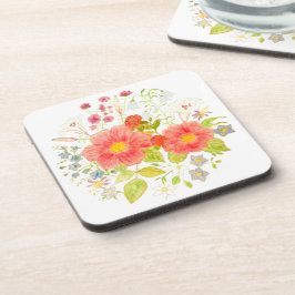 Floral plastic Onderzetters